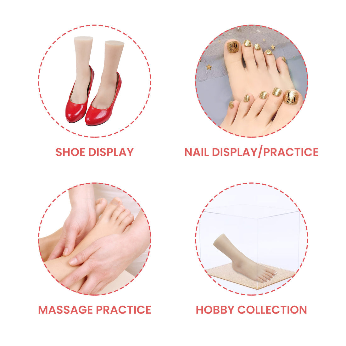 Weibliches Fußmodell aus Silikon