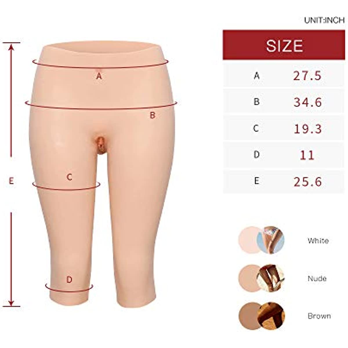 Silicone Pants Buttocks for Transgender 1G
