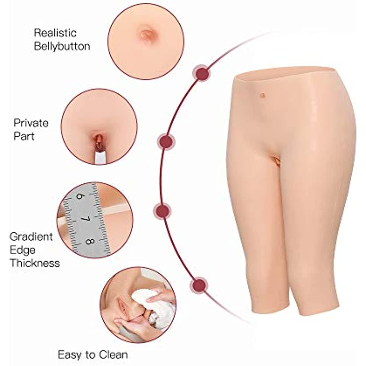 Silicone Pants Buttocks for Transgender 1G