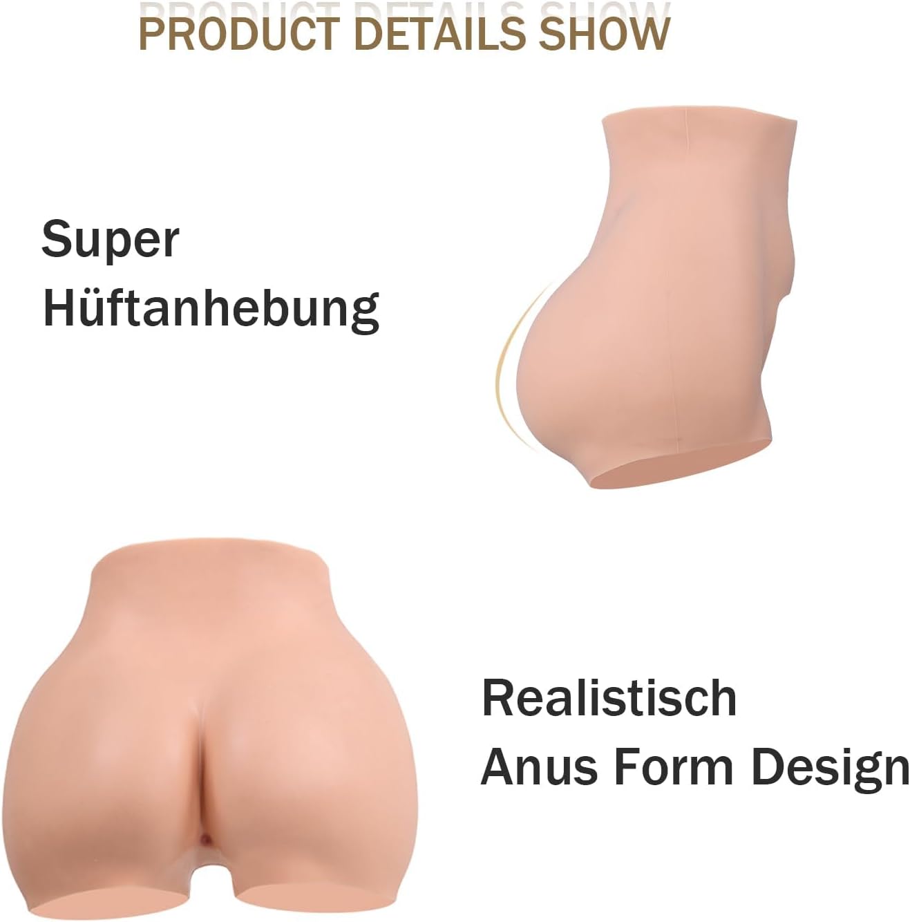 Silicone Hip Pads Enhancer Open Crotch Shaper Pants