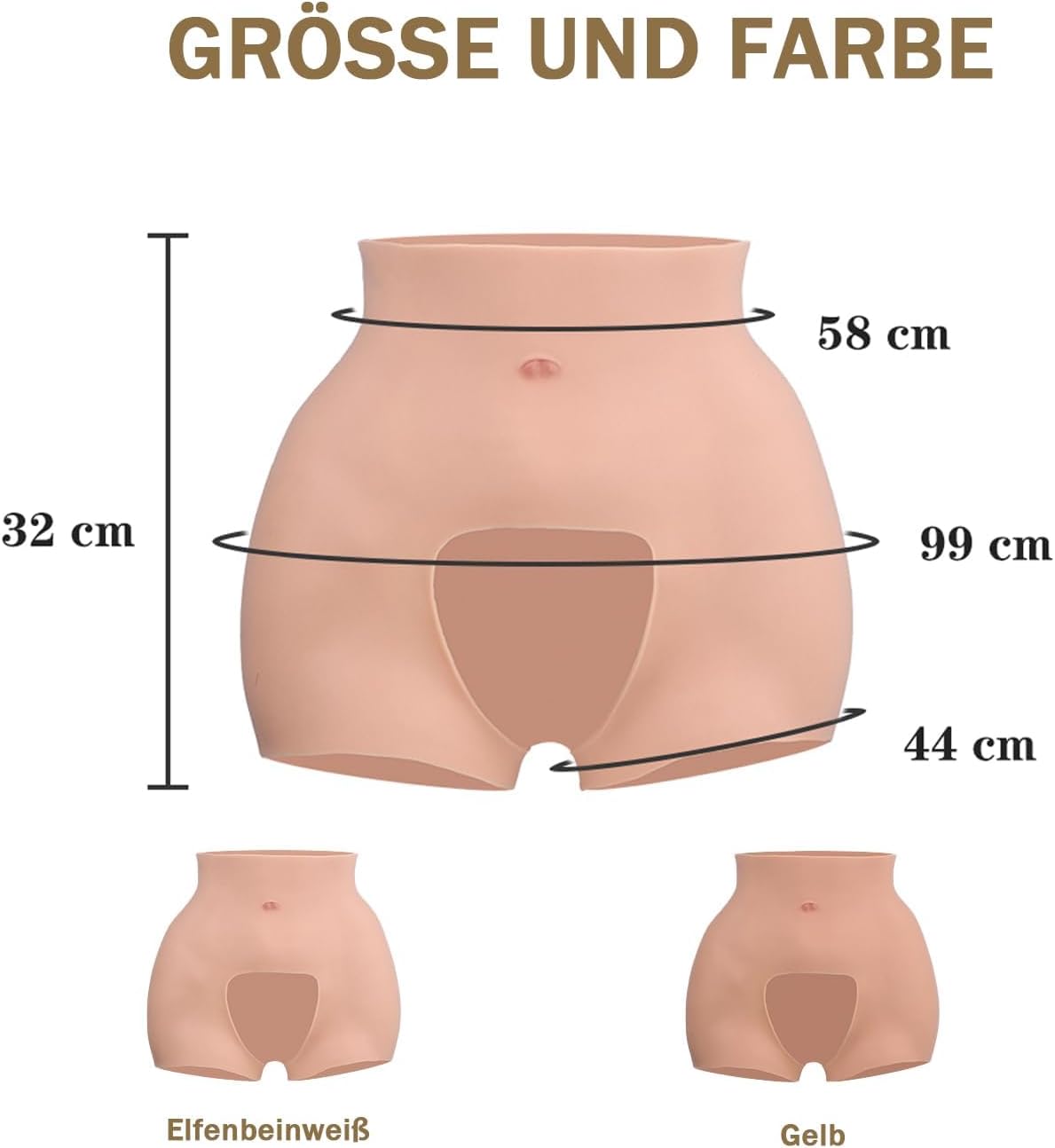 Silicone Hip Pads Enhancer Open Crotch Shaper Pants