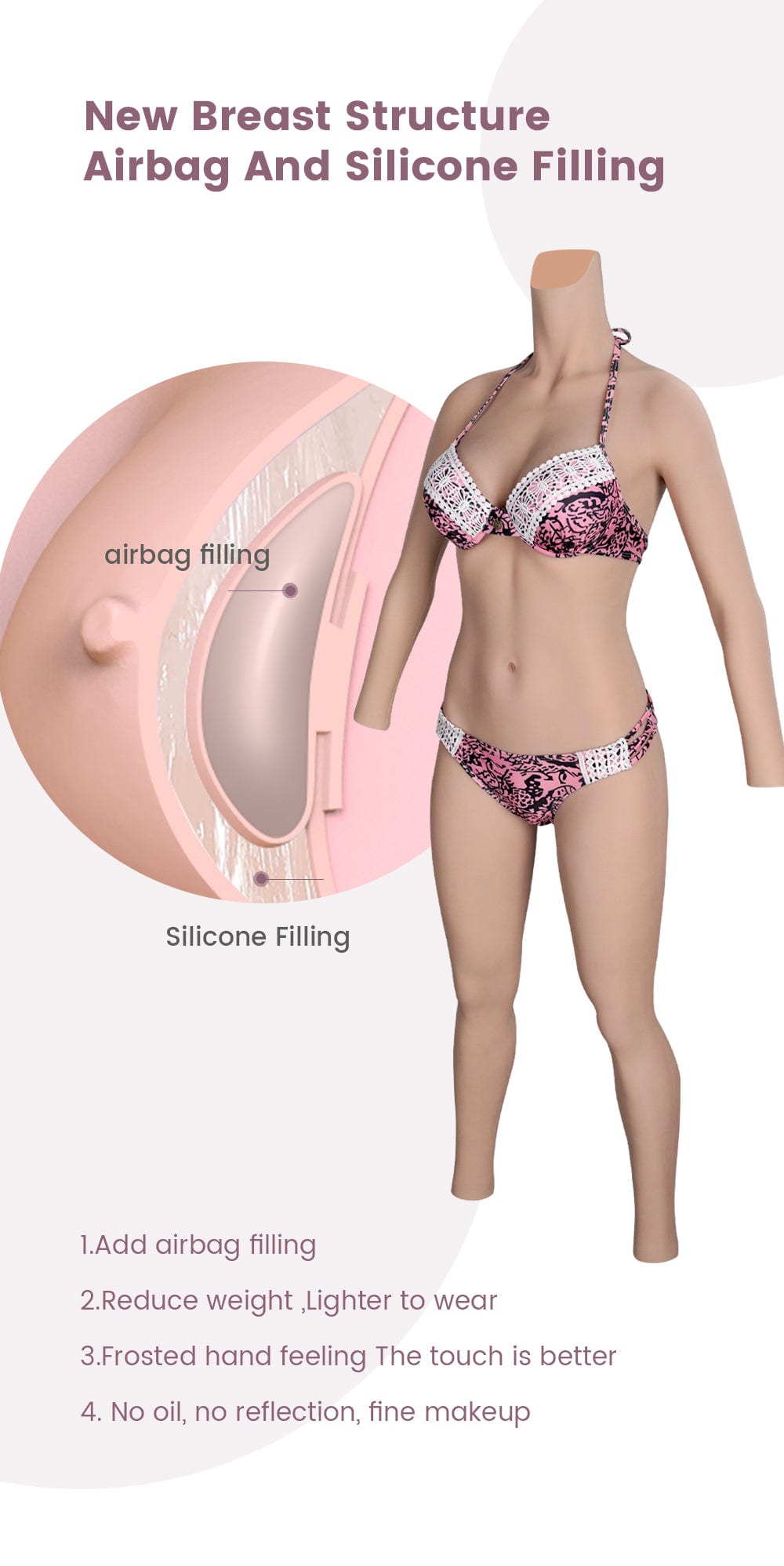 C-E Cup Silicone Bodysuit Long Sleeve 8G