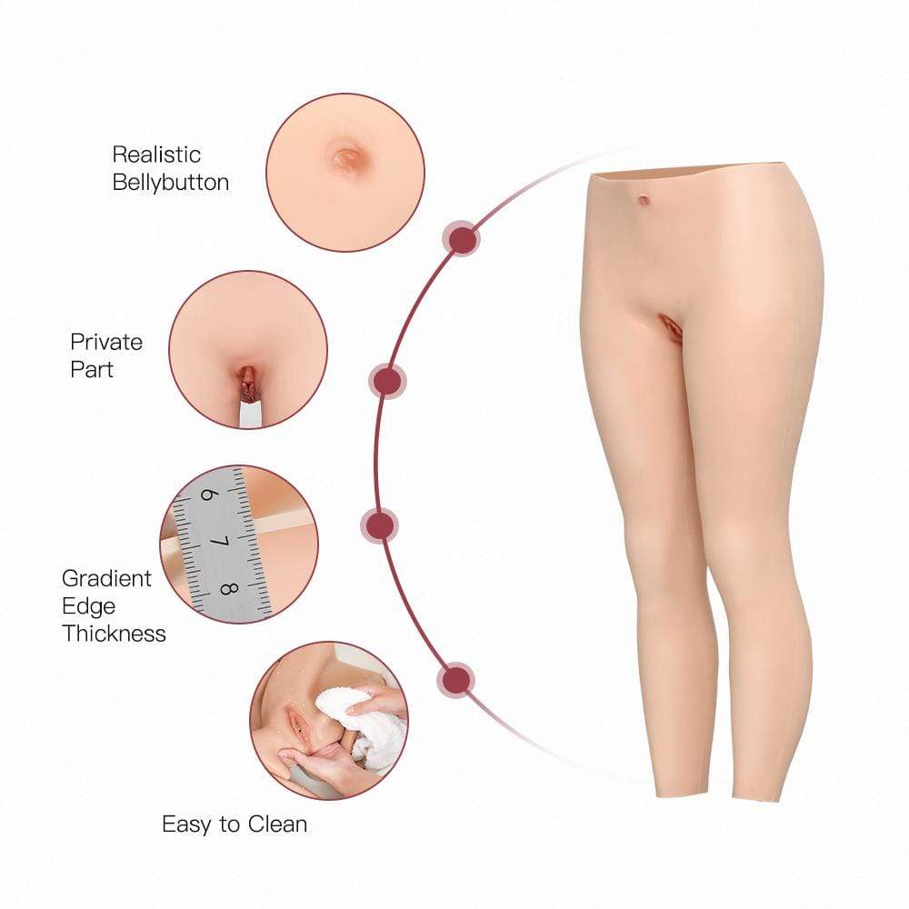 Silikon Knöchellange Vaginalhose aus