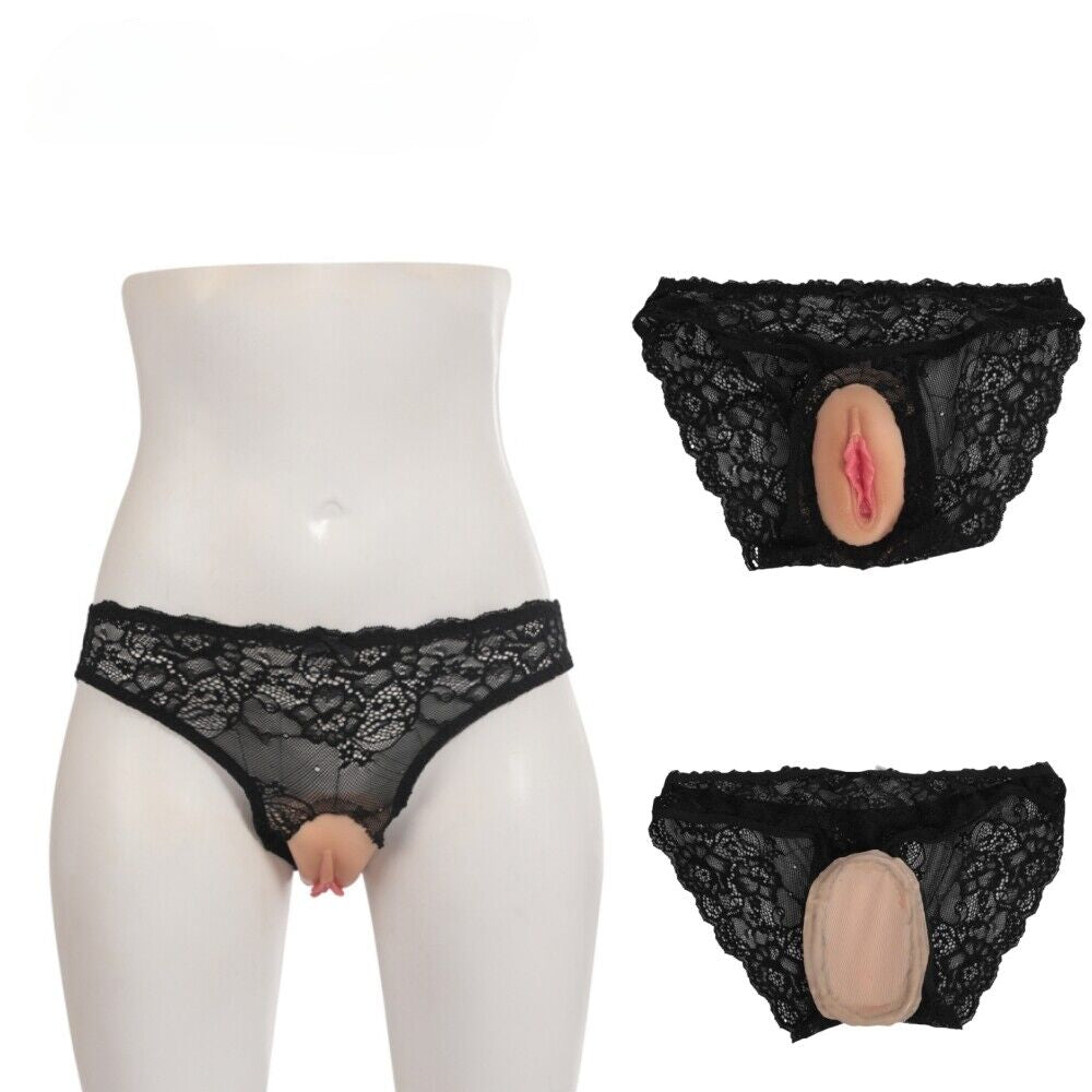 Silicone Fake Vagina Hiding Gaff Pads with Lace
