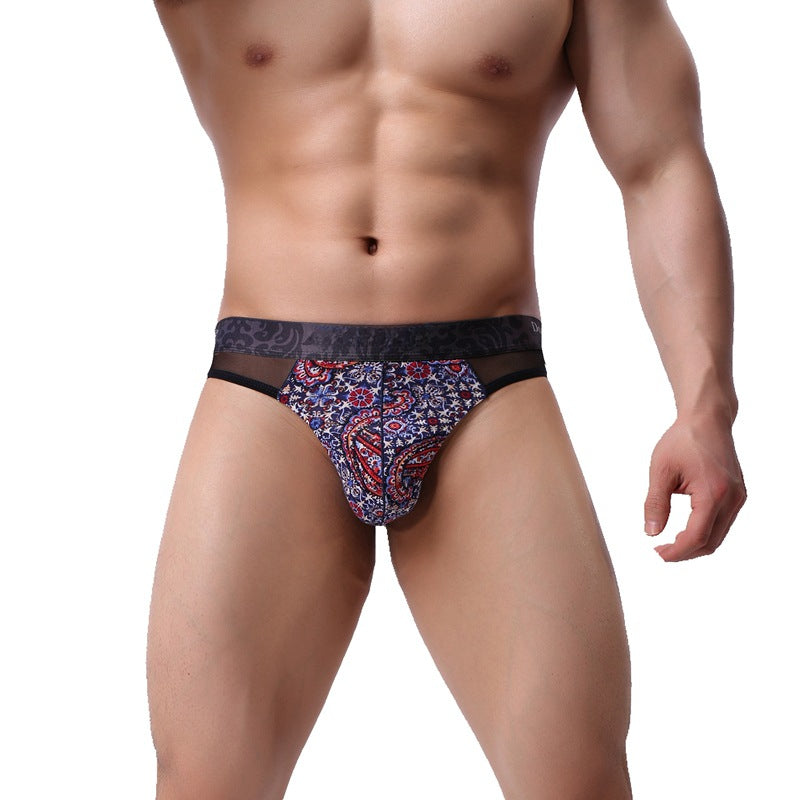 Sexy Printed Men's Thong Underwear pant