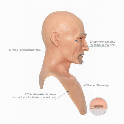 Charles Silicone Old Man Mask