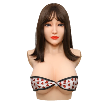 Alice E Cup Female Head Mask with Breast